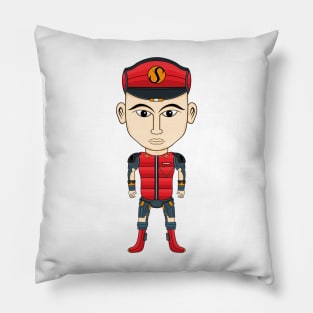 Mecha Cyborg Captain Scarlet Style Pillow