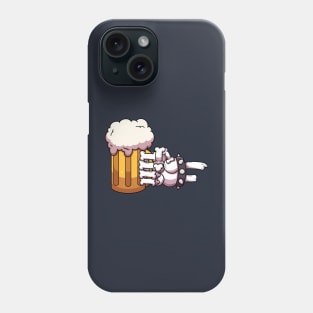 Skeleton Hand Holding Beer Cartoon Phone Case
