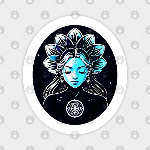 Meditation Girl 04 Magnet by CGI Studios