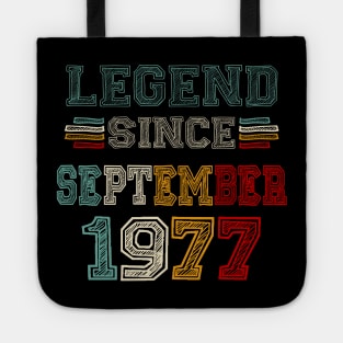 46 Years Old Legend Since September 1977 46th Birthday Tote