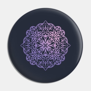 Polynesian style tattoo mandala purple Pin