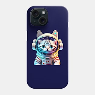 Kitten In Spacesuit in Deep Space Phone Case