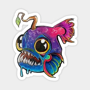 New School Angler Fish Magnet