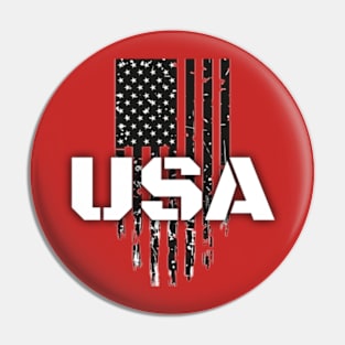 Distressed USA Flag Pin