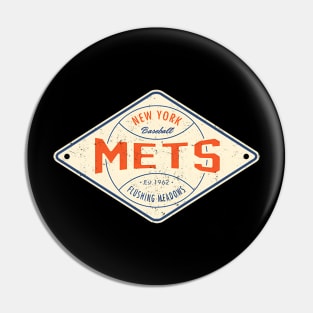 New York Mets Diamond 1 By Buck Originals Pin