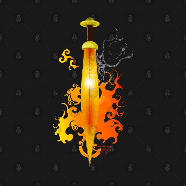 Flaming Sword by MikeCottoArt