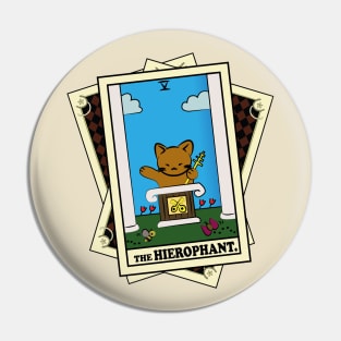 TAROT CARDS DECK | THE HIEROPHANT. | FORTUNE CAT Pin