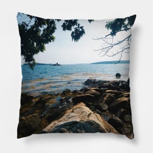 Southern Maine Rock Jetty Pillow