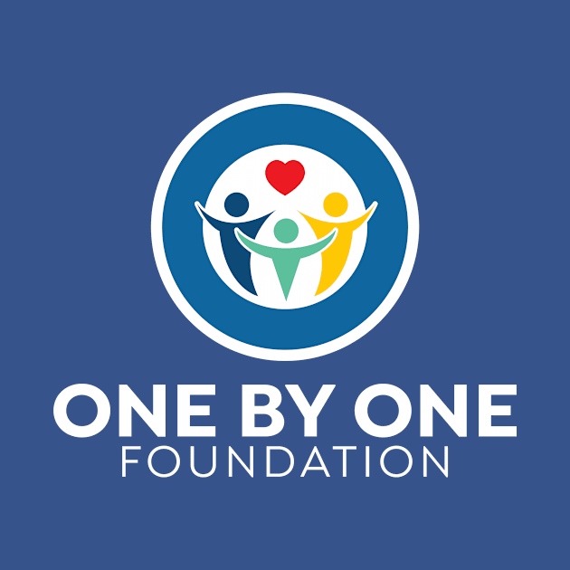 One By One Foundation - white logo & lettering by onebyonefoundation