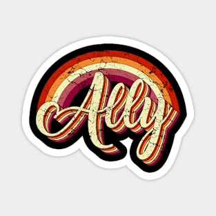 Proud Ally Lesbian Flag LGBT Pride Magnet