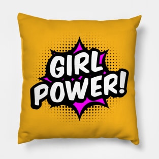 Girl Power! - Purple comic style - B Pillow