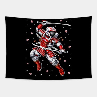 Astronaut Samurai Warrior Tapestry