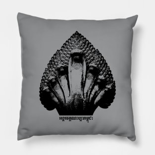 Naga at Angkor Wat Cambodia Pillow