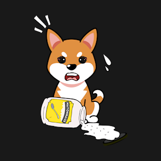 Funny orange Dog spilled a jar of mayonnaise T-Shirt