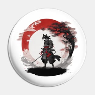 Samurai girl Pin