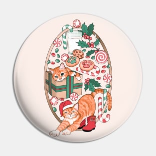 Meowy Christmas Cats Pin