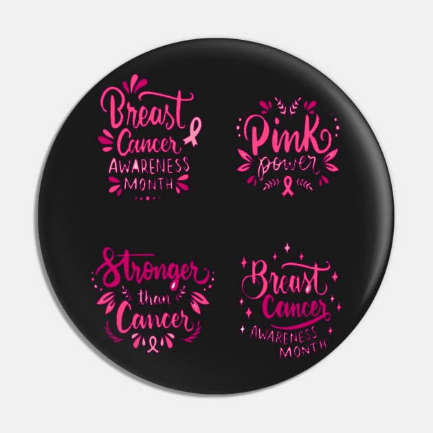 In October We Wear Pink Breast Cancer Awareness Survivor Pin by Goods-by-Jojo