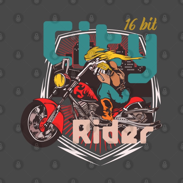 City rider retro video game 16 bit cartridge by SpaceWiz95