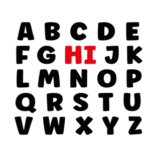 Hi Alphabet Letters Back to School ABC teacher T-Shirt