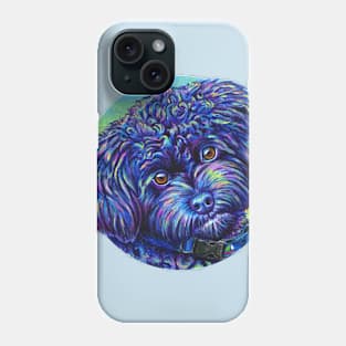 Opalescent Black Poodle Colorful Dog Phone Case