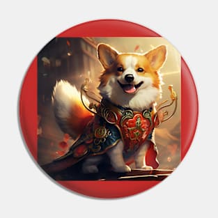 Chinese Festival Corgi Pin