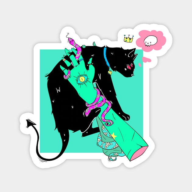 Spooky Kitty Magnet by nymthsdraws