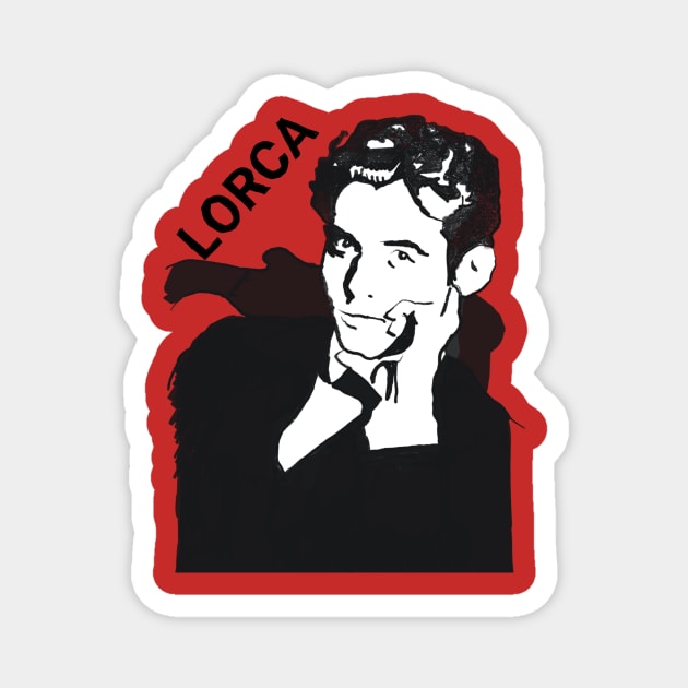 Frederico Garcia Lorca Magnet by WellRed