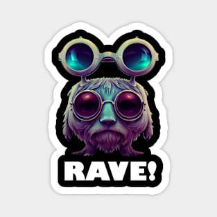 Techno Shirt - Techno Organism - Catsondrugs.com - rave, edm, festival, techno, trippy, music, 90s rave, psychedelic, party, trance, rave music, rave krispies, rave flyer Magnet