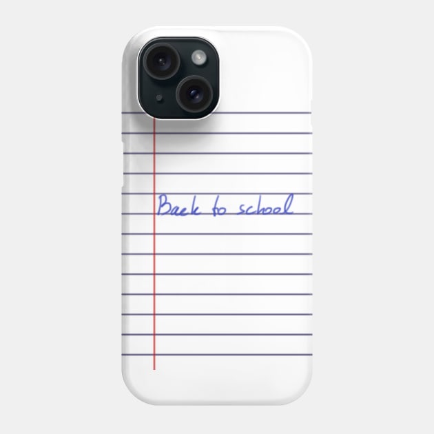 Back to school Notebook Phone Case by Godsibi