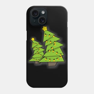 Merry Christmas Trees With Light Phone Case