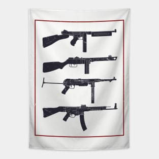 WW2 Iconic Weapons Tapestry