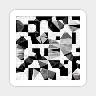 8bit black and white abstract Magnet