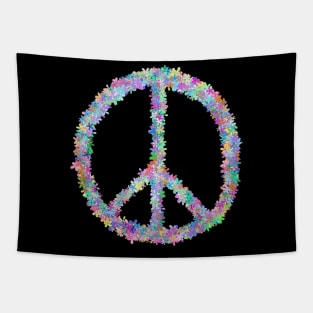 Peace Flower Power Sign Tapestry