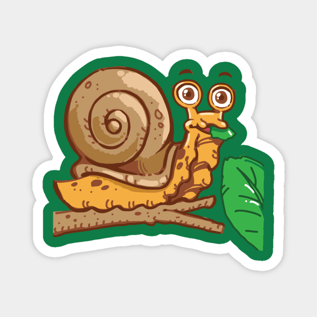 Cartoon Snail Magnet by dposhirts