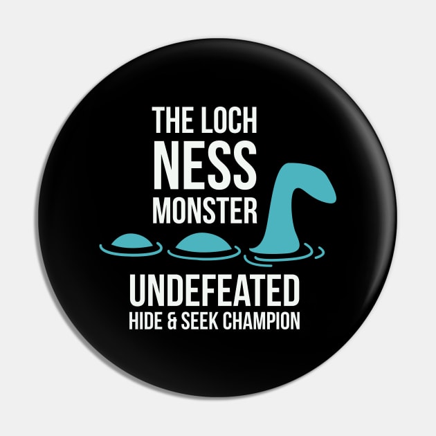 Loch Ness Monster - Funny design Pin by Room Thirty Four