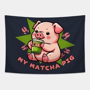 Matcha pig Tapestry