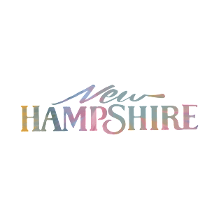 New Hampshire Tie Dye Vintage License Plate Design T-Shirt