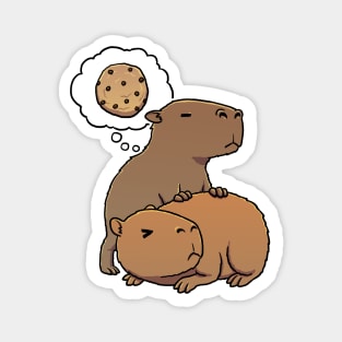 Capybara thinking about Cookies Magnet