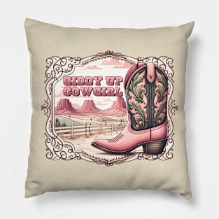 Giddy Up Cowgirl Pillow