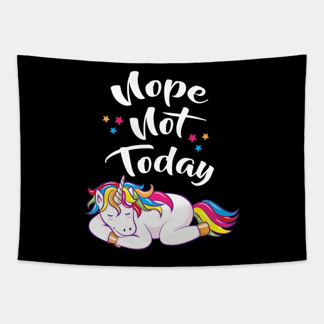 Lazy Unicorn Tapestry by lando218