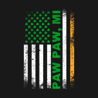 Irish American Flag PAW PAW, MI T-Shirt