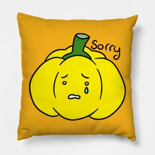 Sorry Yellow Bell Pepper Pillow