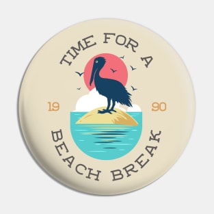 Summer Beach Coastal Ocean Nautical Pelican Pin