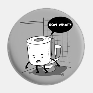 Funny Cute Kawaii Toilet Paper Humor Comedy Pin