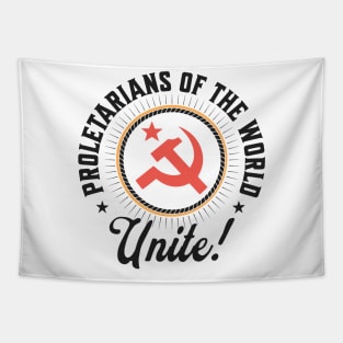 Proletarians of the World Unite! Communist Hammer and Sickle Tapestry