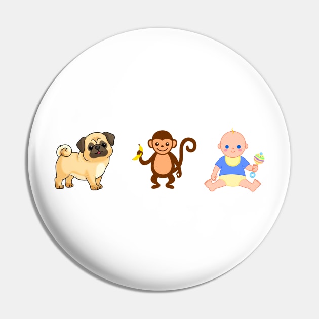 PuppyMonkeyBaby Shirt Pin by deidrelynn