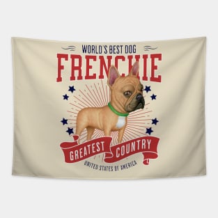 French Bulldog USA Tapestry