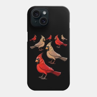 Red Cardinal birds Phone Case