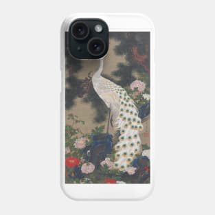 Ito Jakuchu: Old Pine Tree and Peacock (Rosho Kujaku-zu) Phone Case