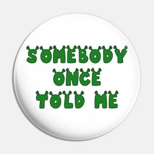 Somebody Once Told Me Pin